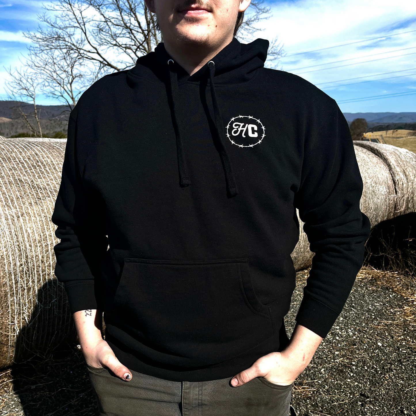 Hustler raised hoodie